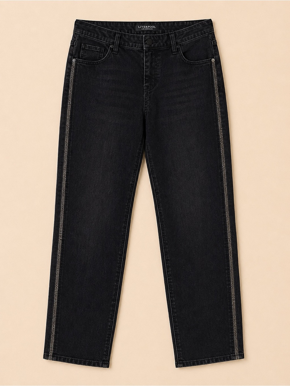 Liverpool Los Angeles Plus Size 16 1X Liv Non Skinny Skinny Jeans Black Stripe